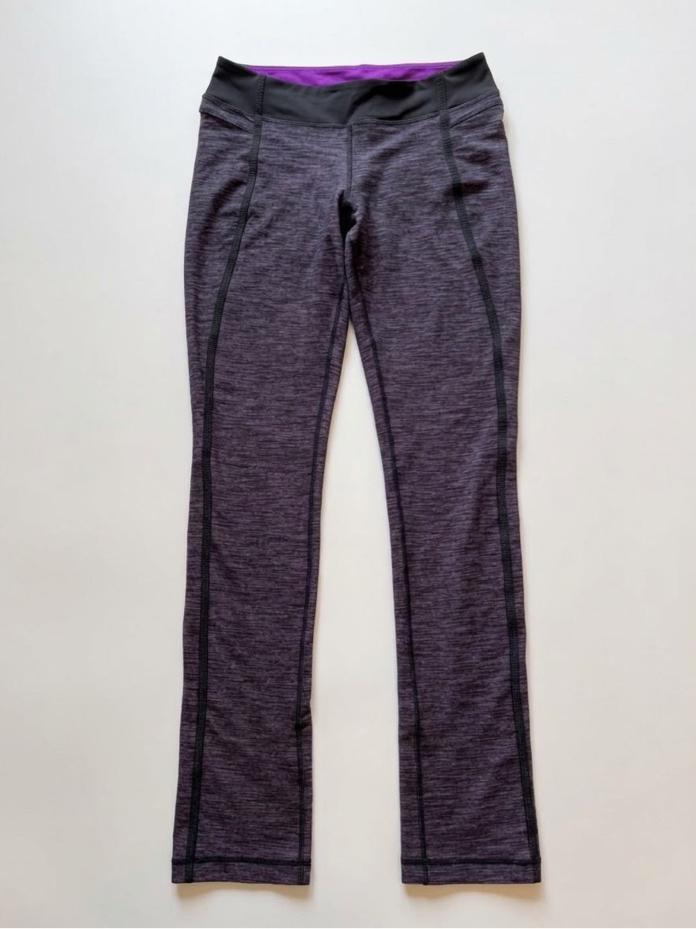 Lululemon Forme Pant Straight Leg Reversible Purple Heathered Luon Size 10